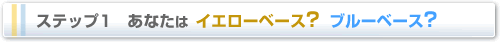 ステップ1　あなたはイエローベース？　ブルーベース？